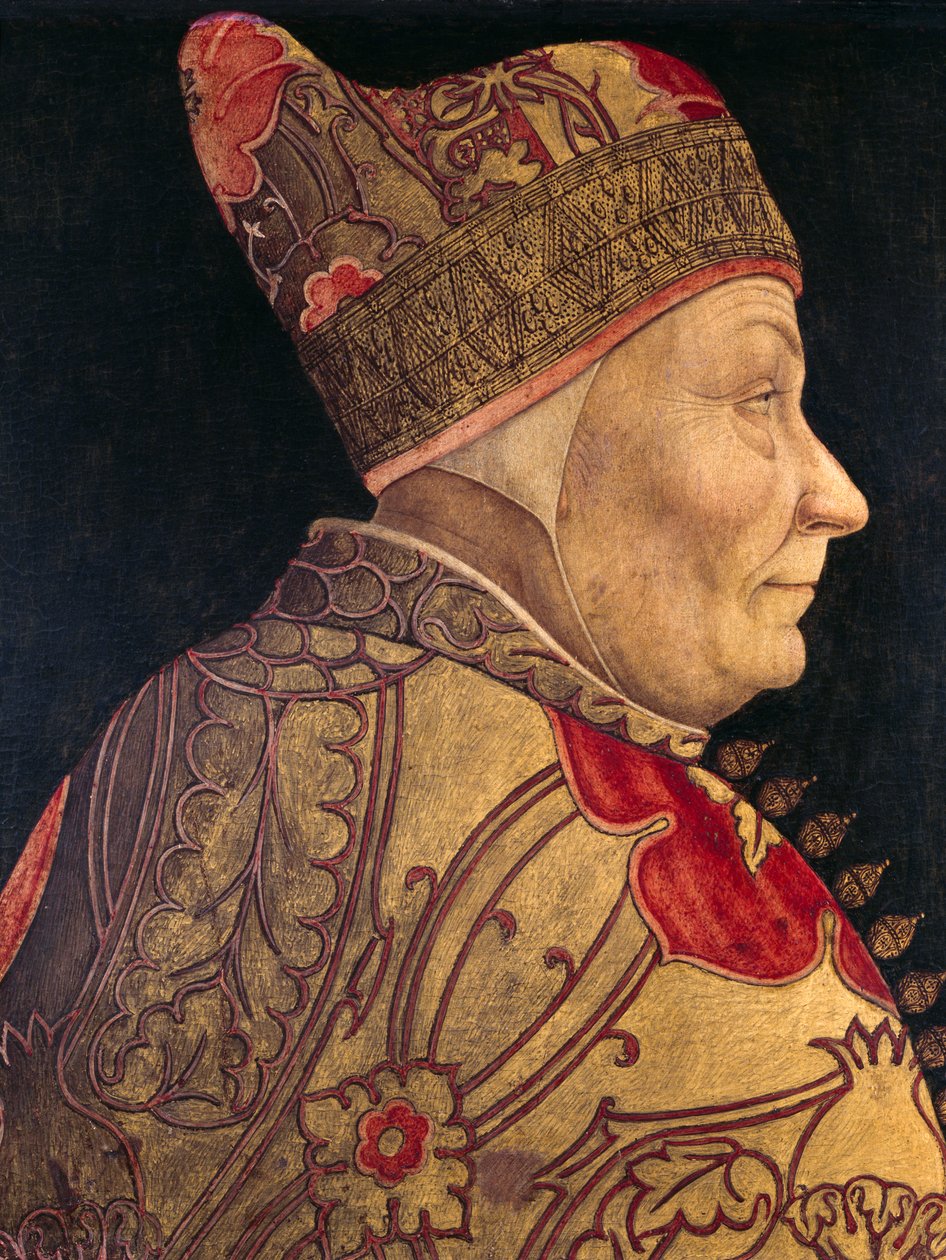 Portræt af Doge Francesco Foscari (1373-1457), maleri af Lazzaro Bastiani (1429-1512), olie på panel, 52x41 cm af Lazzaro Bastiani