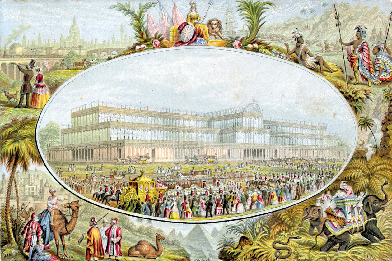 Dronning Victoria ankommer for at åbne den store udstilling på Crystal Palace, London, 1851 af Le Blond