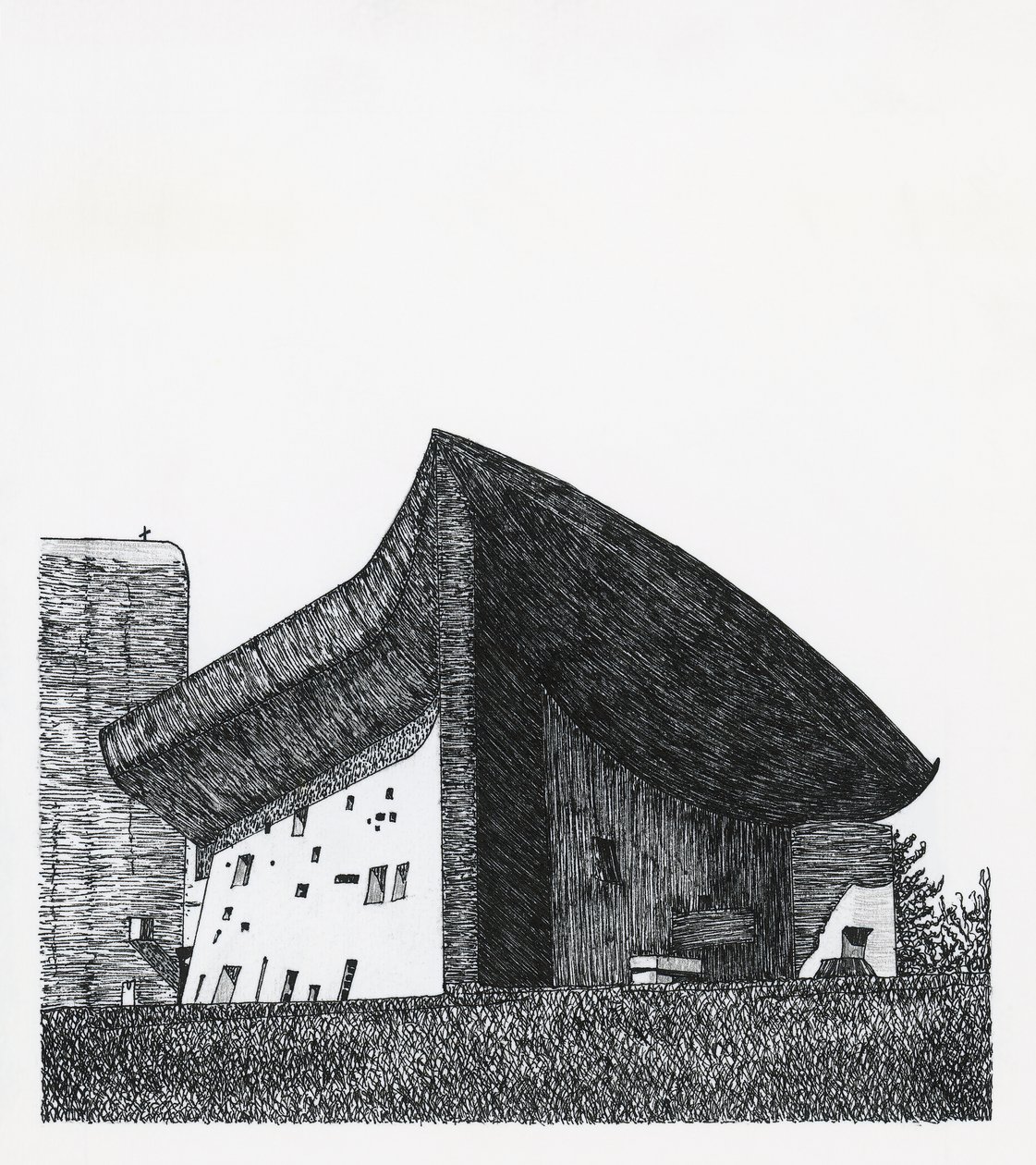 Kapellet Notre Dame du Haut i Ronchamp af Le Corbusier (1887 1965)