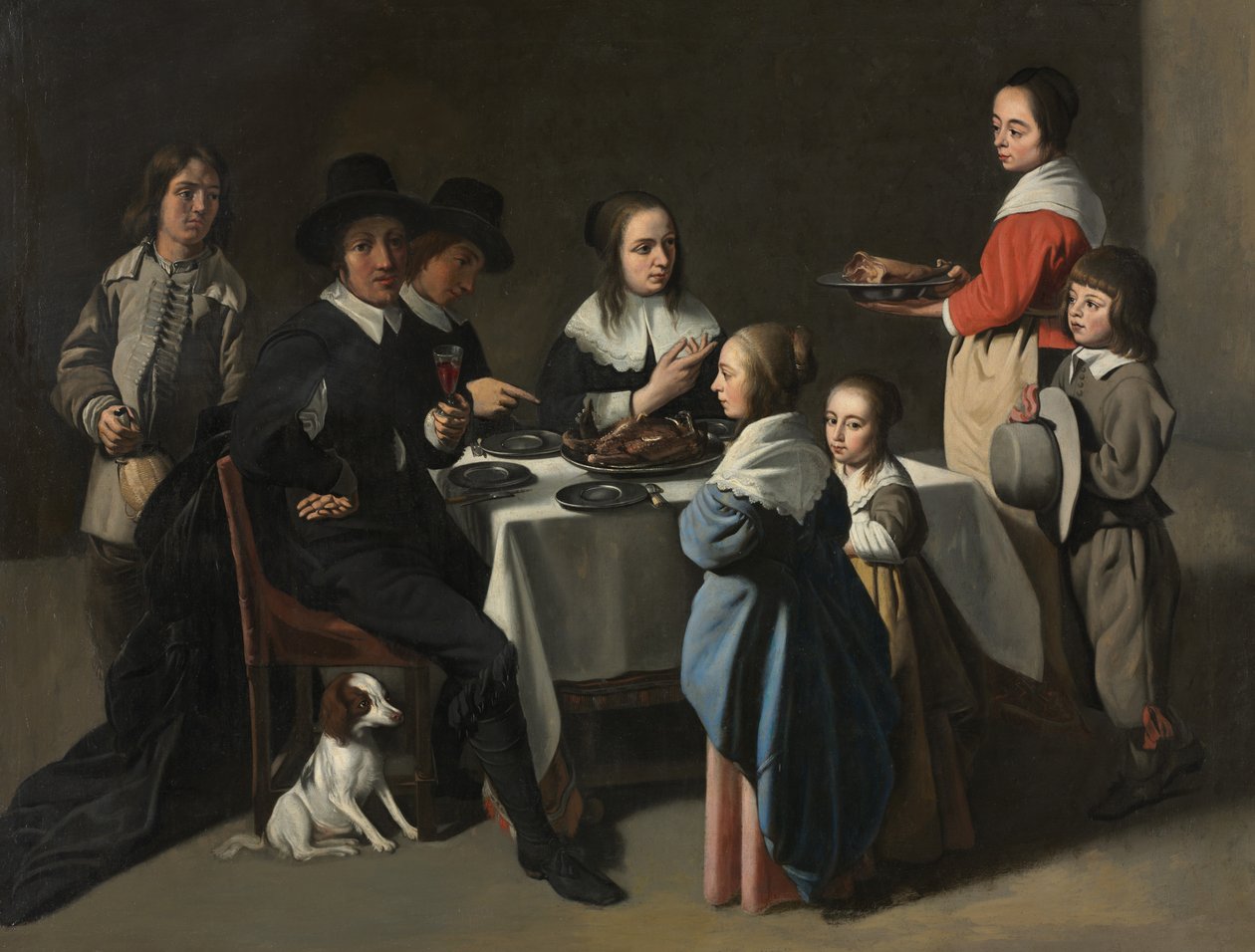Et familiemåltid, ca. 1645-55 af Le Nain Brothers