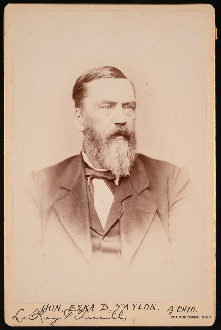Portræt af Ezra Booth Taylor 1823-1912, før 1896. af Le Roy and Terrill