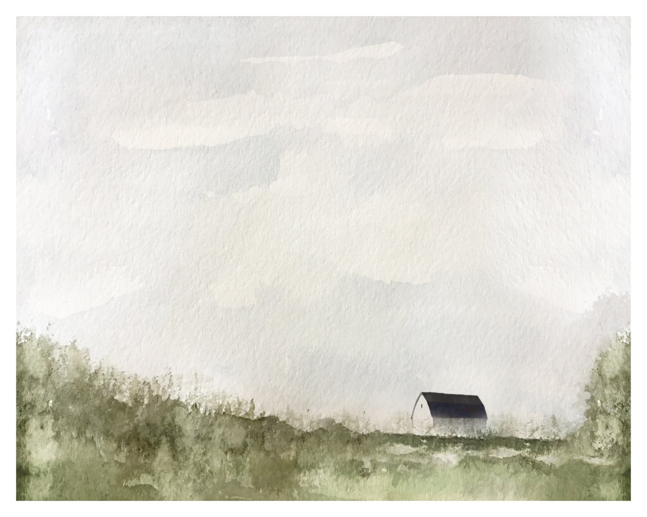 White Barn, ca. 2019 (blandede medier) af Leah Straatsma