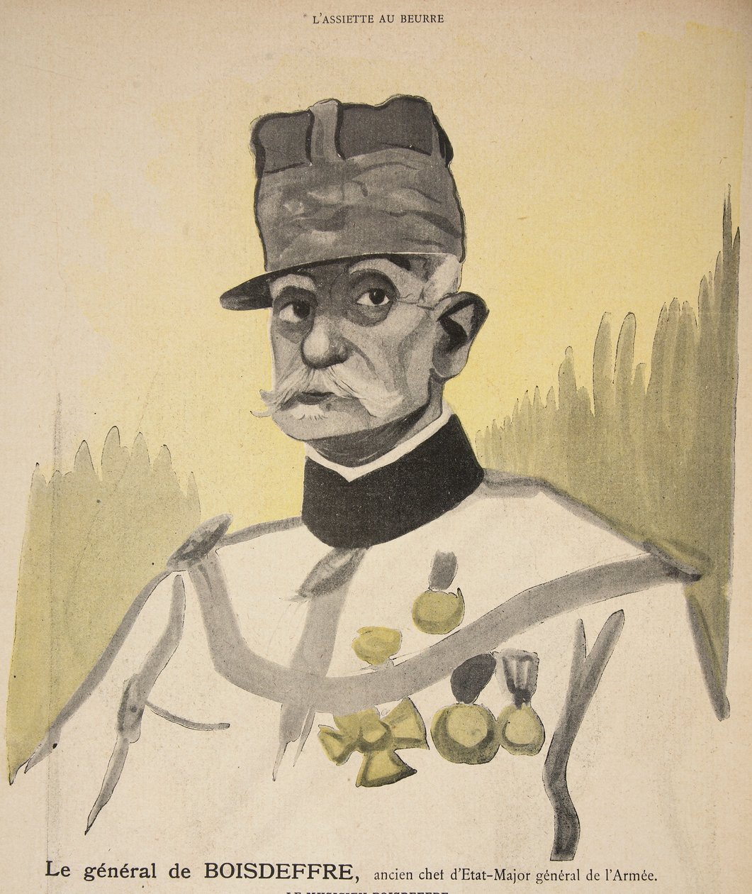 General Boisdeffre, tidligere chef for forsvarsstaben, illustration fra 