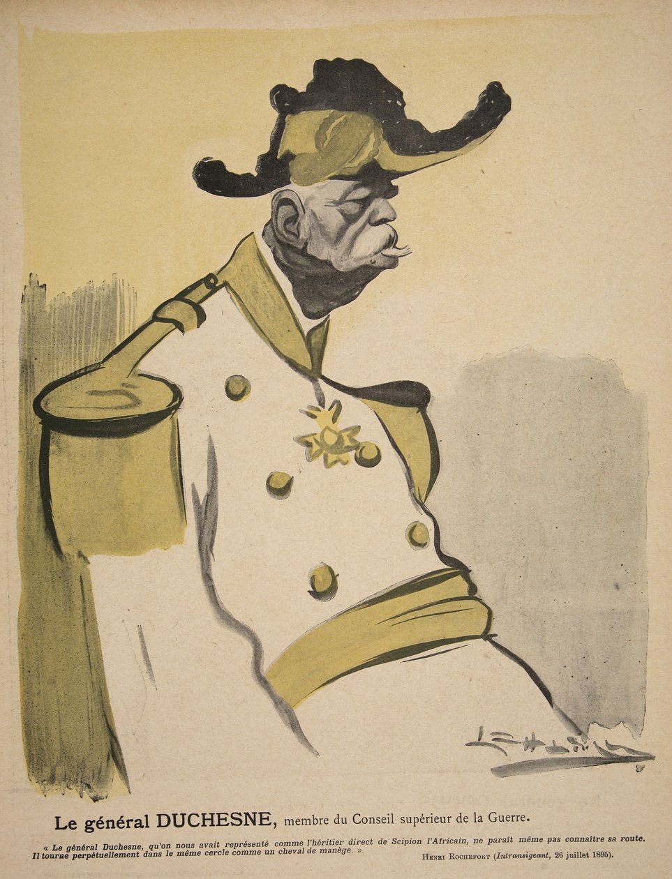 General Duchesne, medlem af krigsrådet, illustration fra 