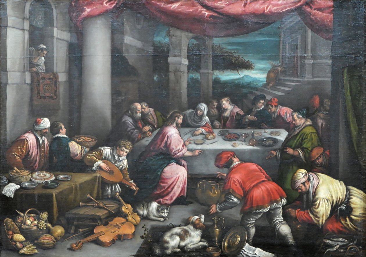 Brylluppet i Cana af Leandro Bassano