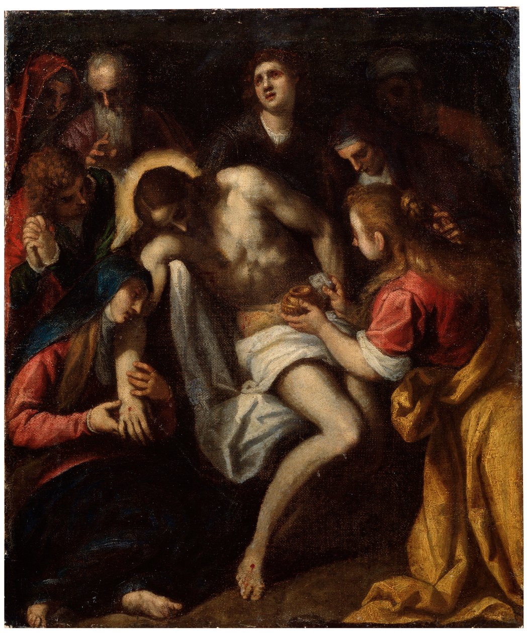Klagesangen over Kristus, slutningen af det 16. eller begyndelsen af det 17. århundrede af Leandro Bassano