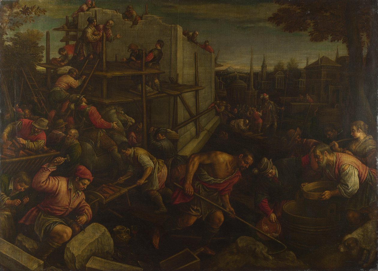 Babelstårnet, ca. 1600 af Leandro Bassano