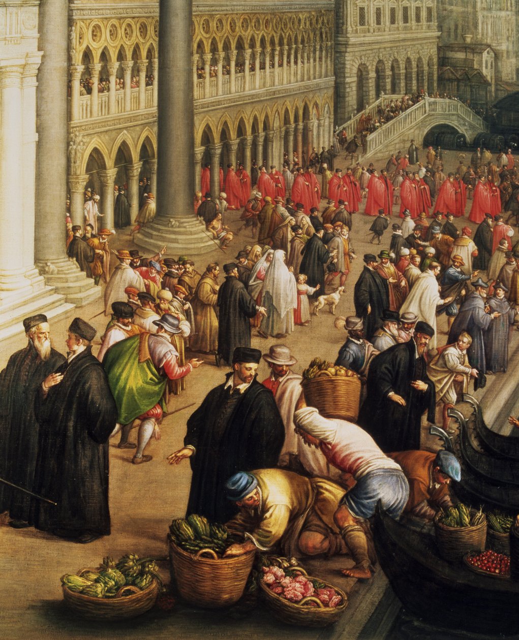 Riva degli Schiavoni, Venedig af Leandro da Ponte Bassano
