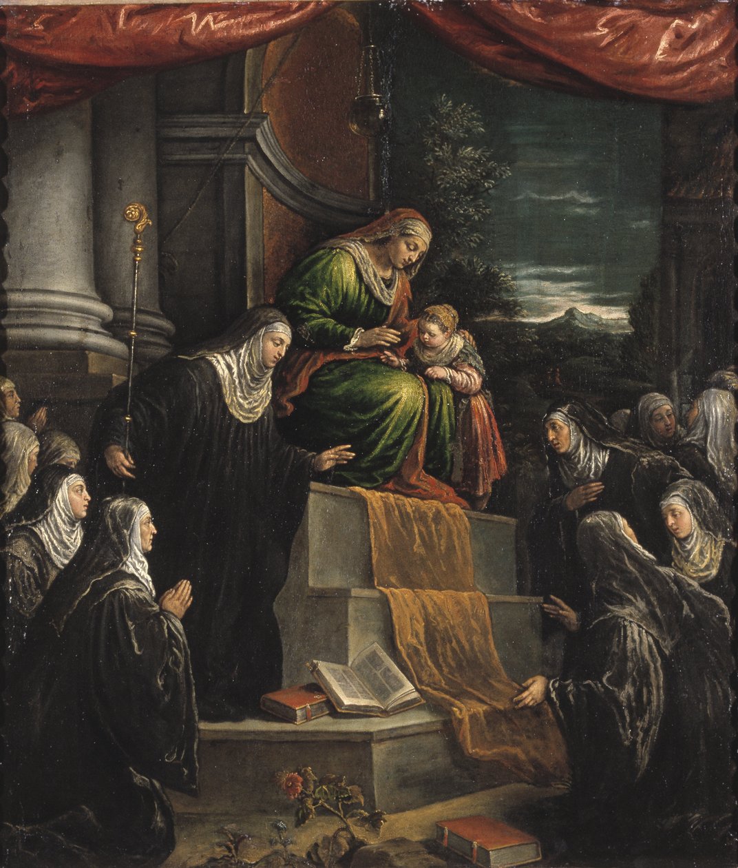 Sankt Anne og Jomfru Maria barn - Sankt Anne og Maria som barn, af Bassano, Leandro (1557-1622). Olie på lærred. Mål: 117x99 cm. Nationalmuseum Stockholm af Leandro da Ponte Bassano