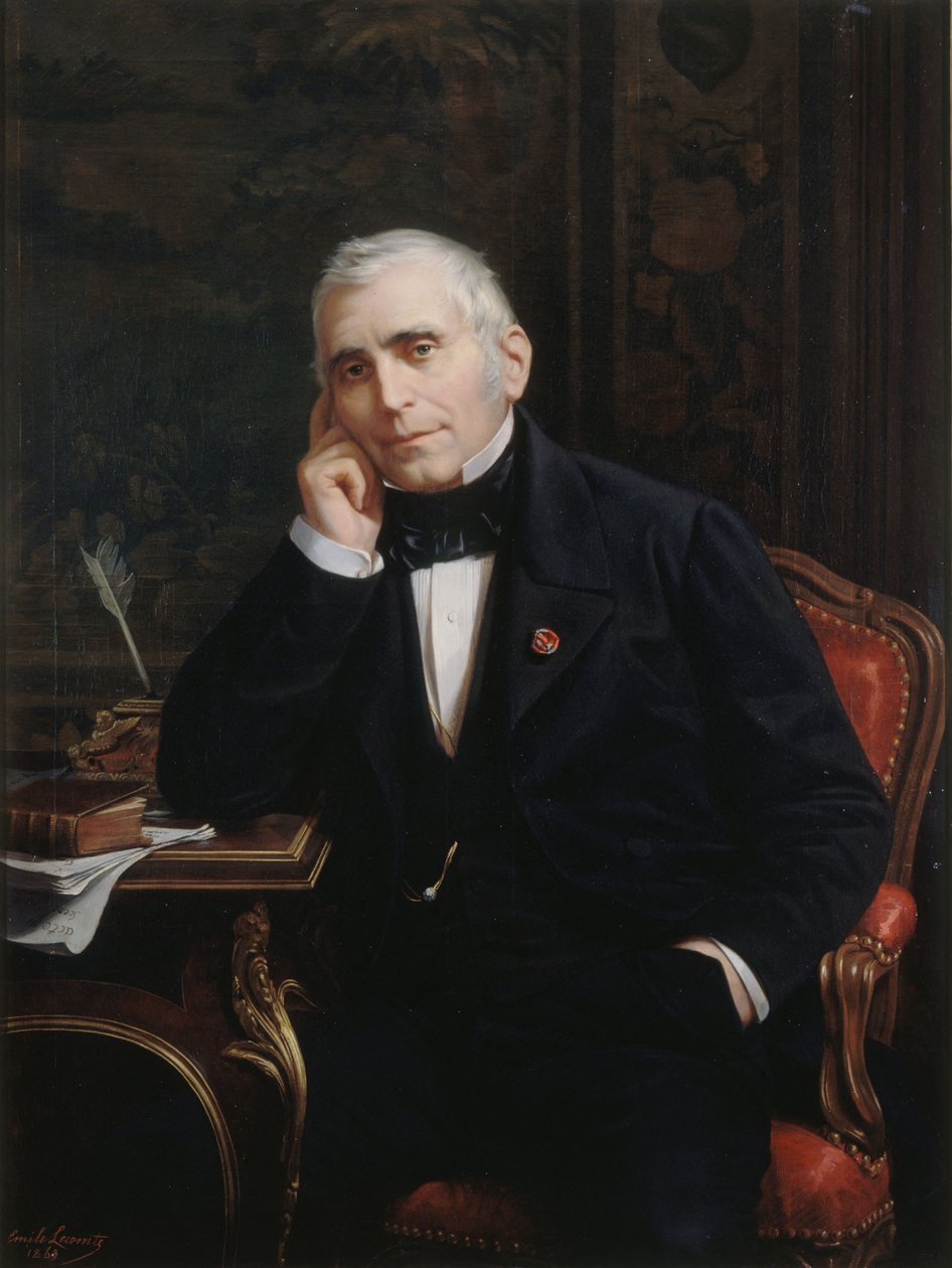 Portræt af dramatikeren og librettisten Eugène Scribe 1791-1861, 1863. af Lecomte Vernet