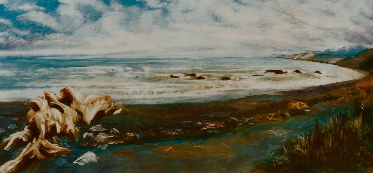 Kaikoura NZ, 2000 (olie på papir) af Lee Campbell