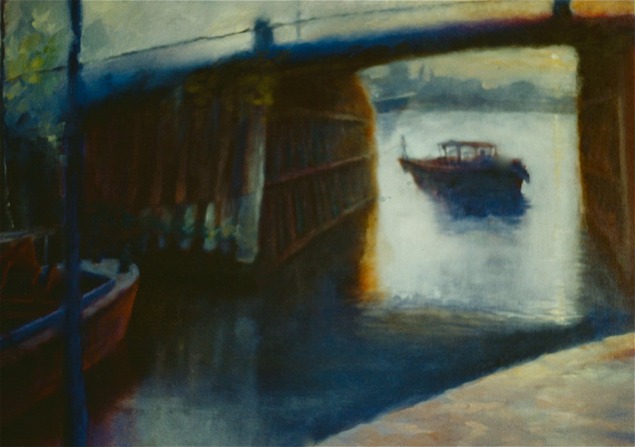 Shelter, 2000 Thames lighter Pimlico dock af Lee Campbell