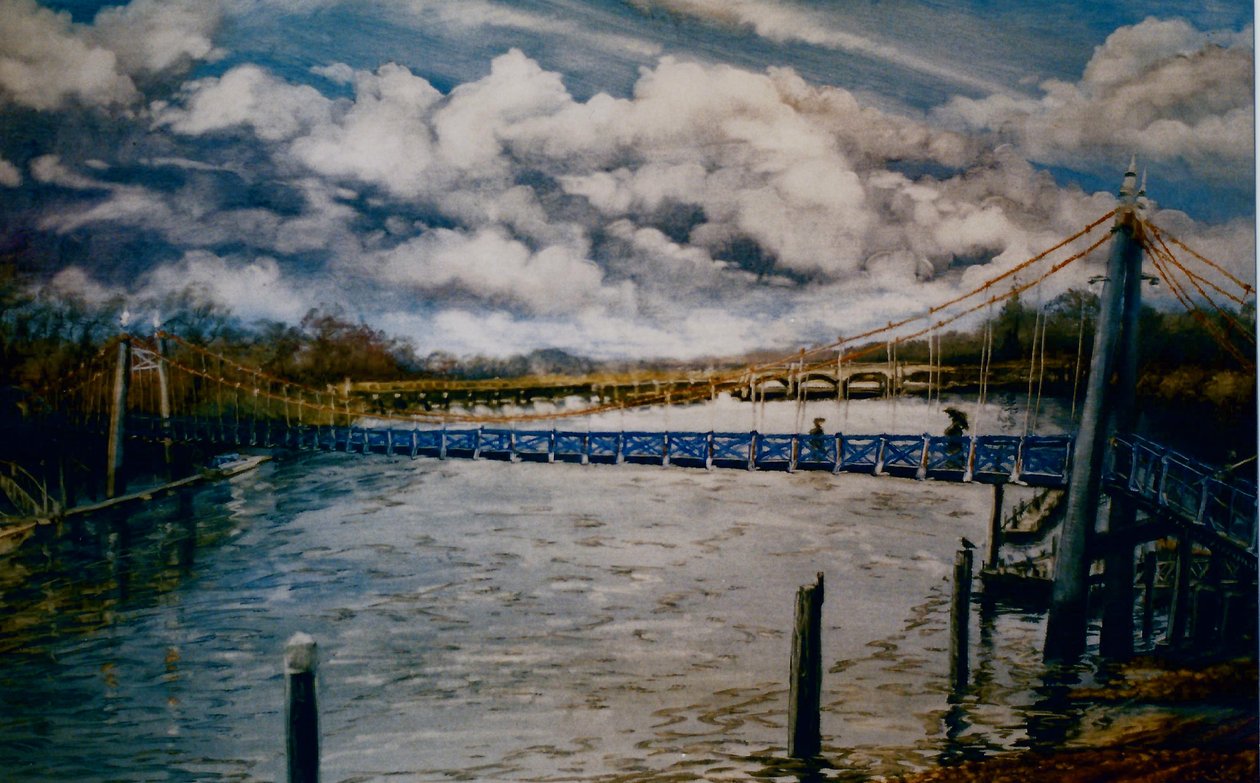 Teddington Lock, 2006 (olie på papir) af Lee Campbell