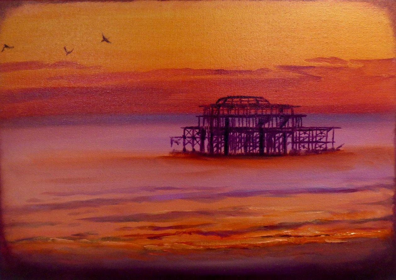 Brighton Glow, 2023 (olie på lærred) af Lee Campbell