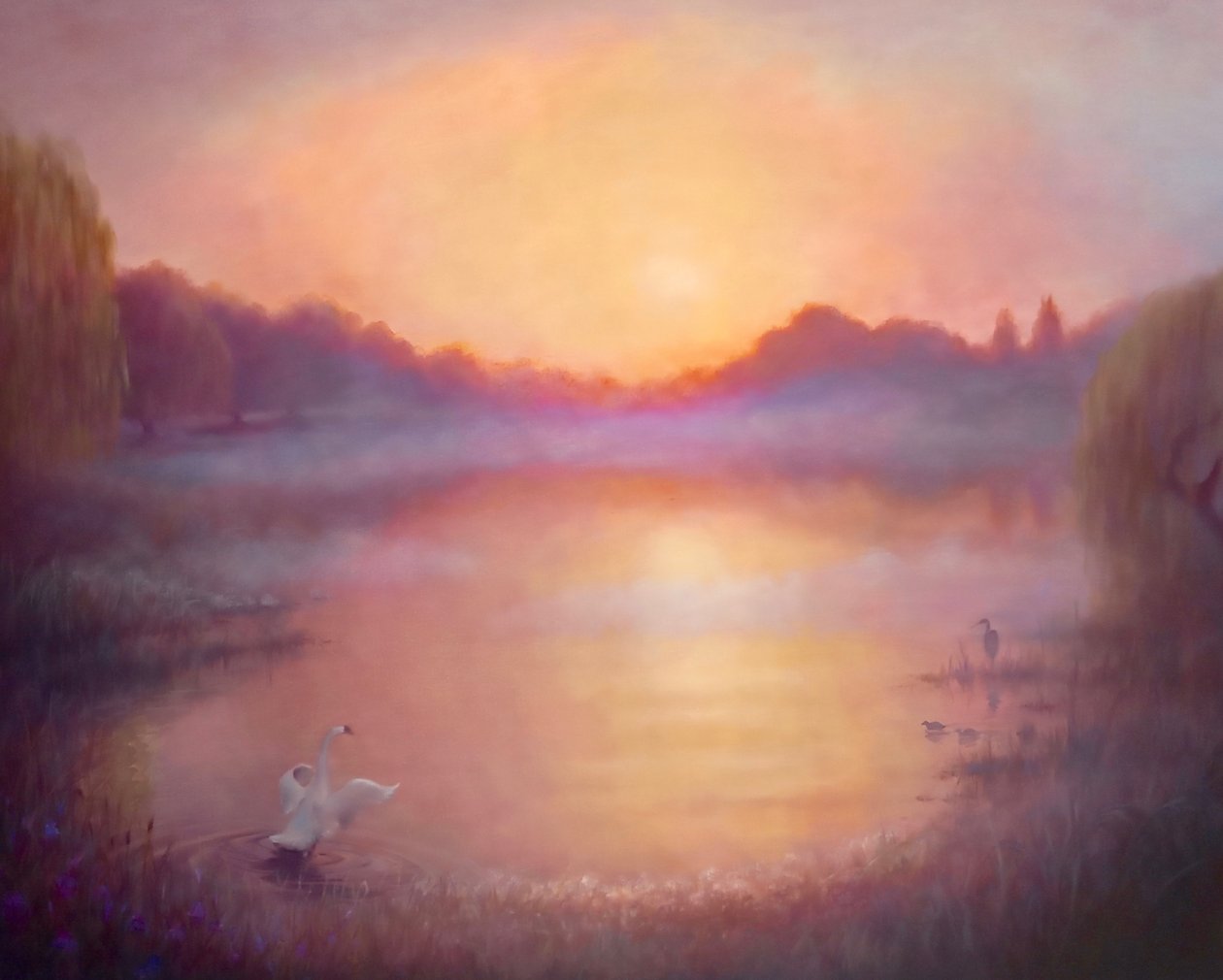 Misty River Morning, 2023 af Lee Campbell