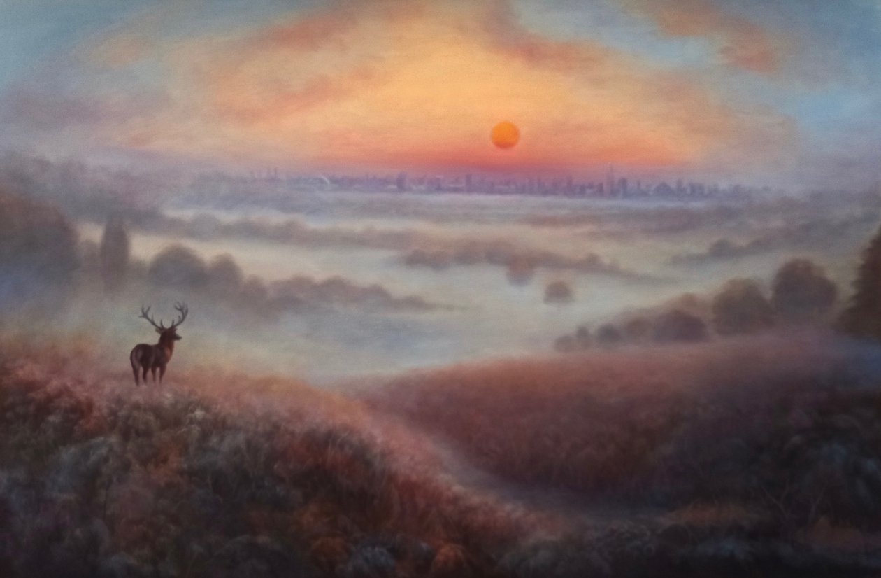 Richmond Dawn, 2021 (olie på lærred) af Lee Campbell