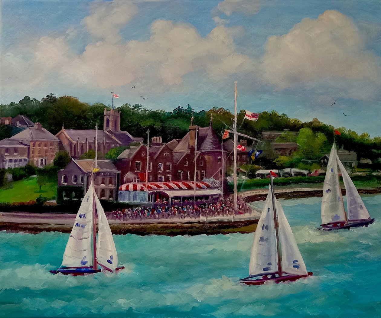 Royal Yacht Squadron, 2021 (olie på lærred) af Lee Campbell