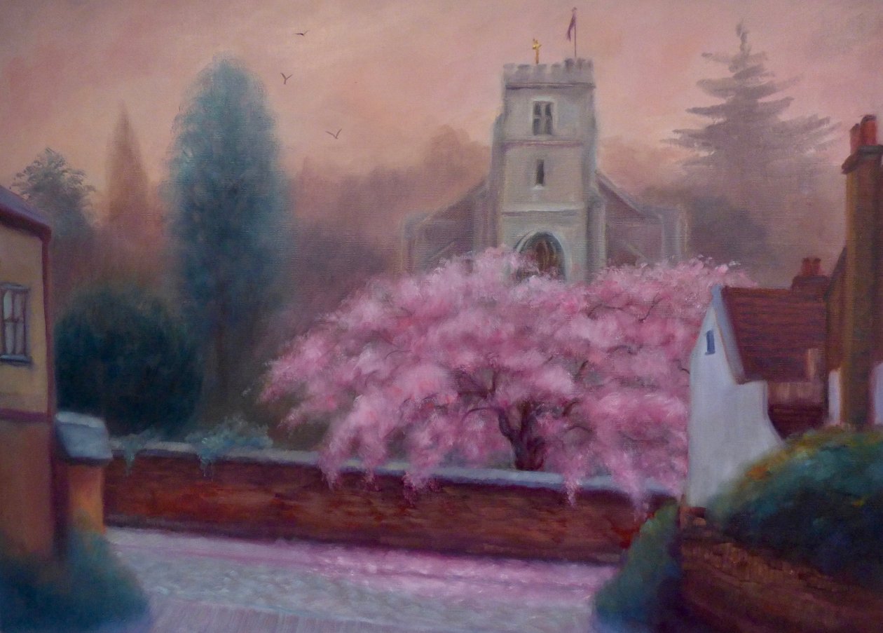 St Marys Spring, 2019, (olie på linned) af Lee Campbell