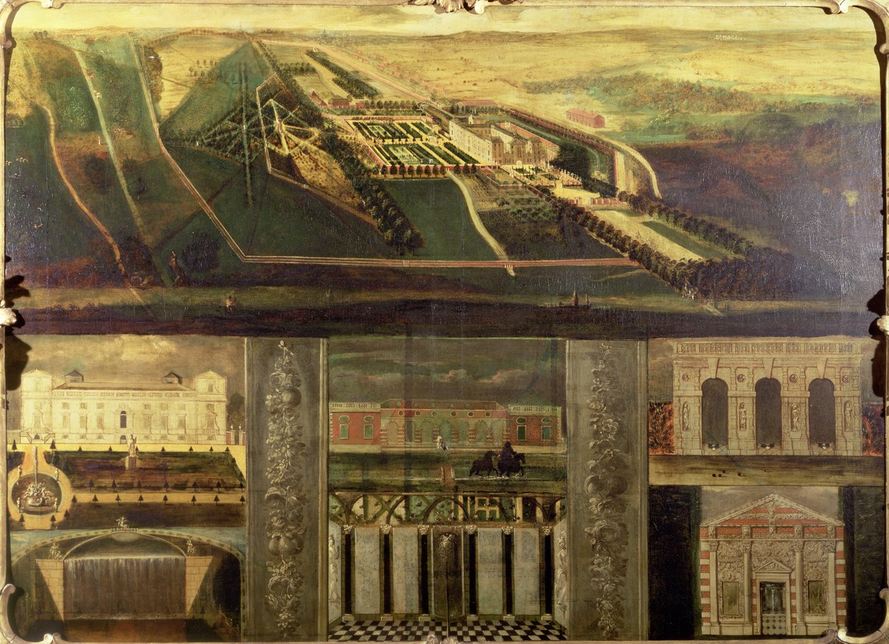 Topografisk visning af Wilton House af Leendert or Leonard Knijff