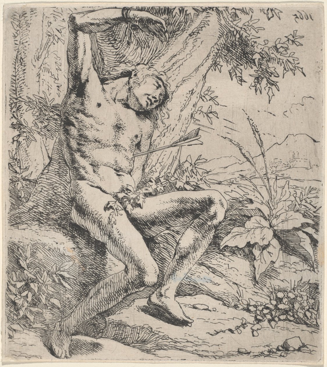 Sankt Sebastian af Leendert van der Cooghen