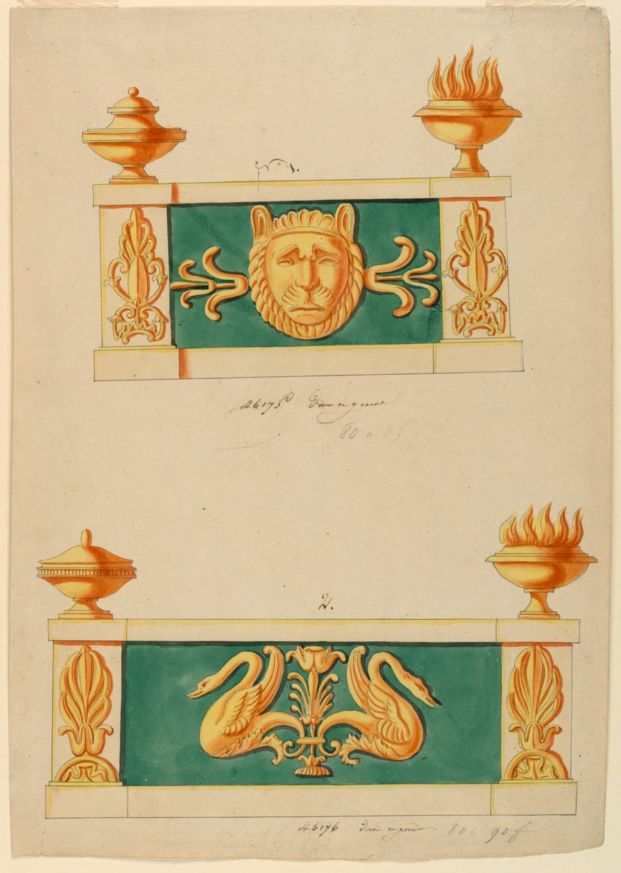 Design til to strygejern af Lefebure Manufactory