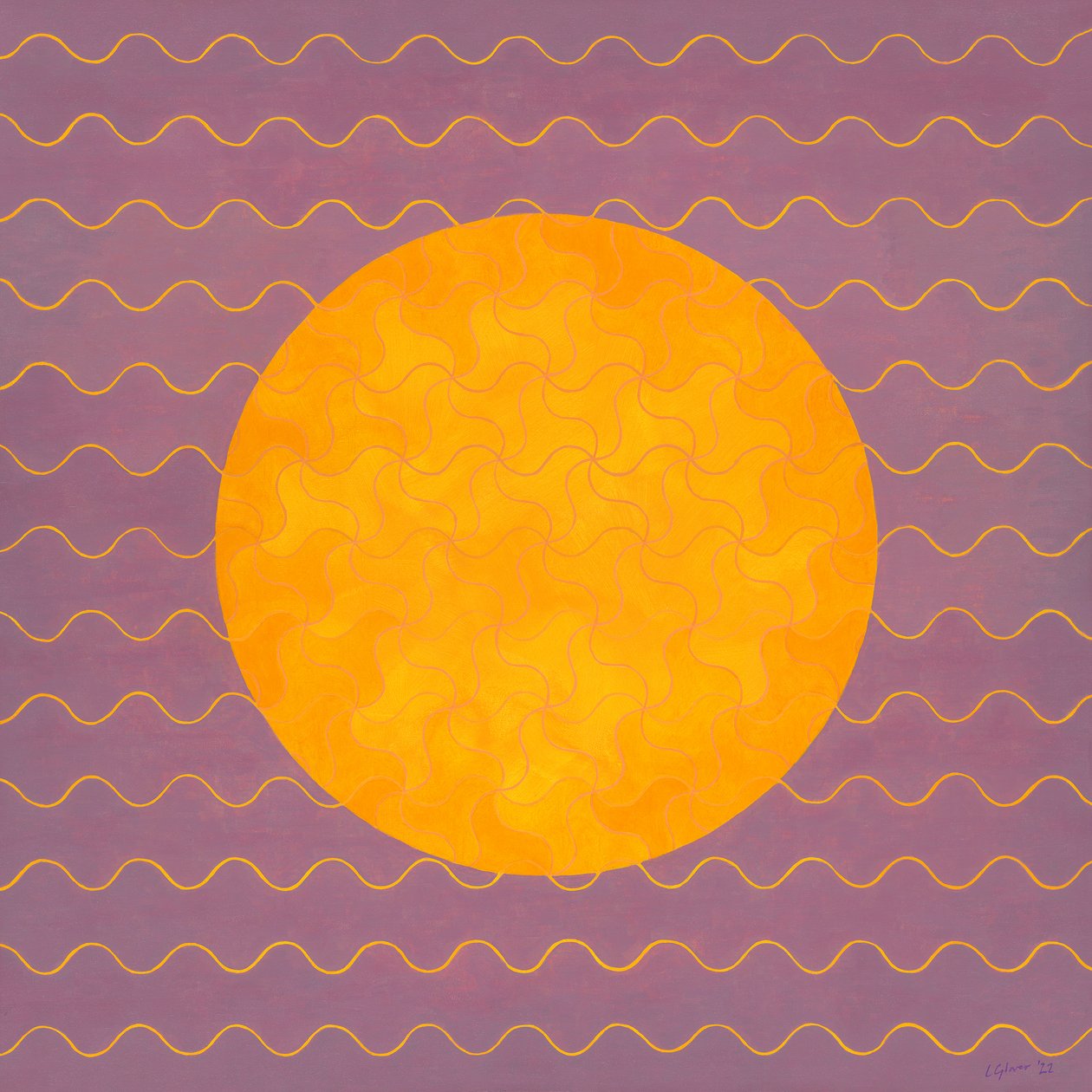 Summer Sunrise, 2022 (akryl på lærred) af Leigh Glover