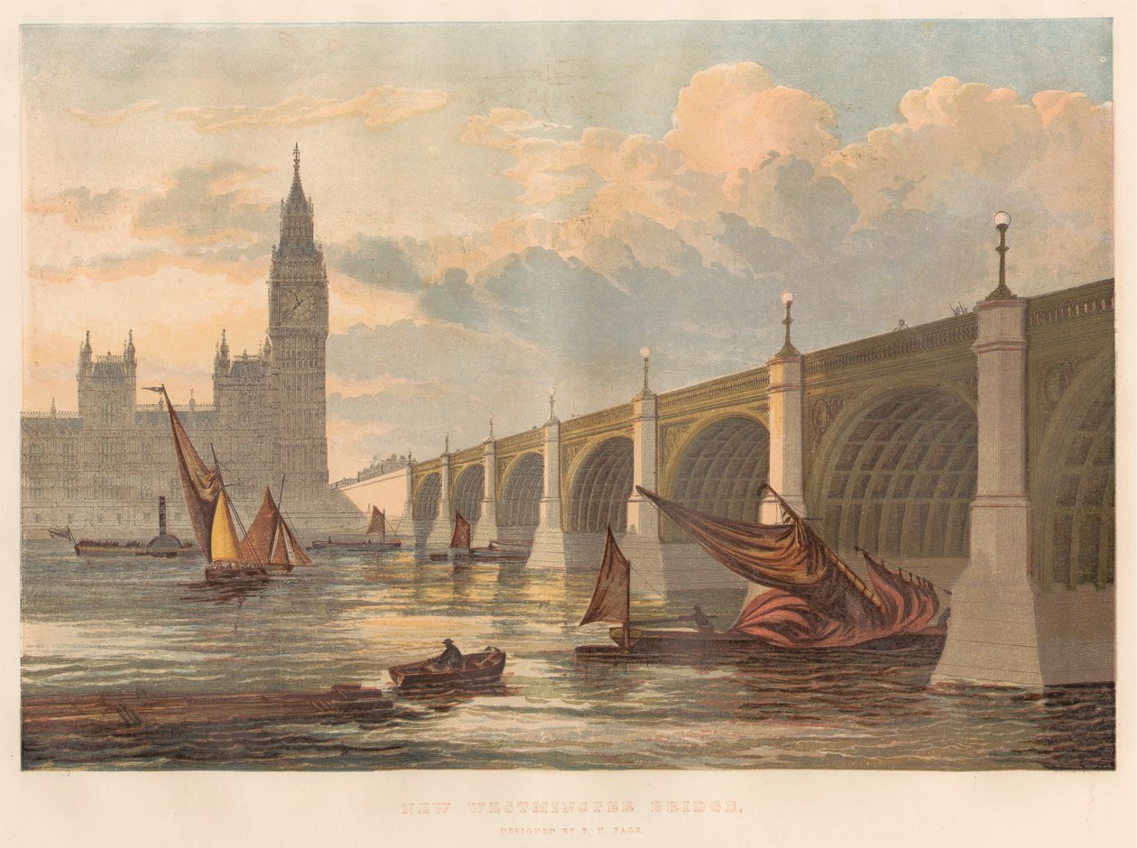 New Westminster Bridge, designet af P. N. Page af Leighton Brothers