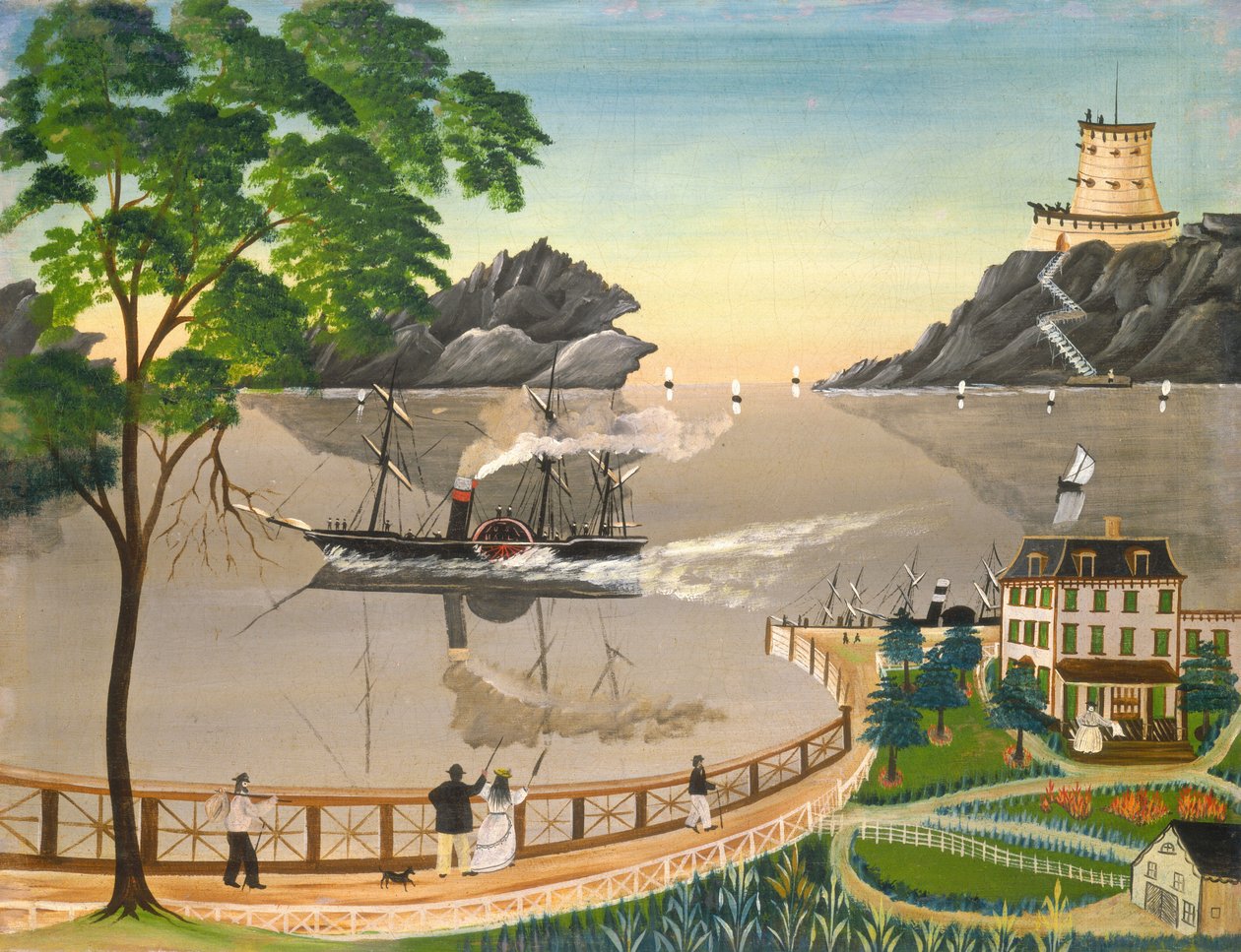 U.S. Mail Boat, 1855 eller senere. af Leila Bauman