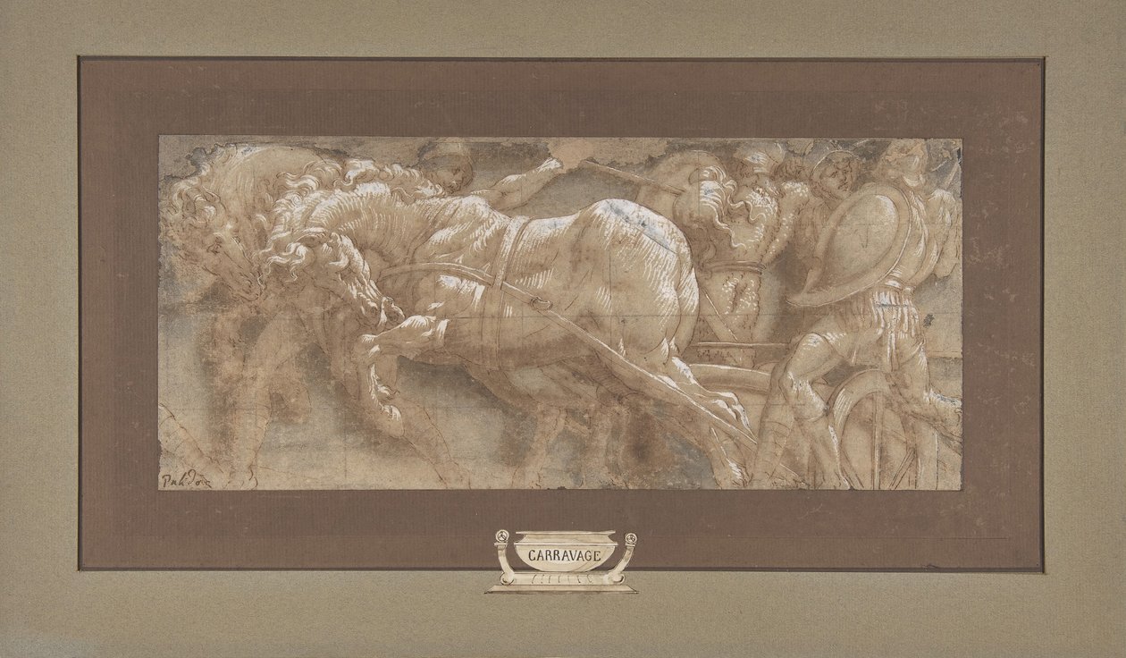Triumfscene, 1511-87. af Lelio Orsi