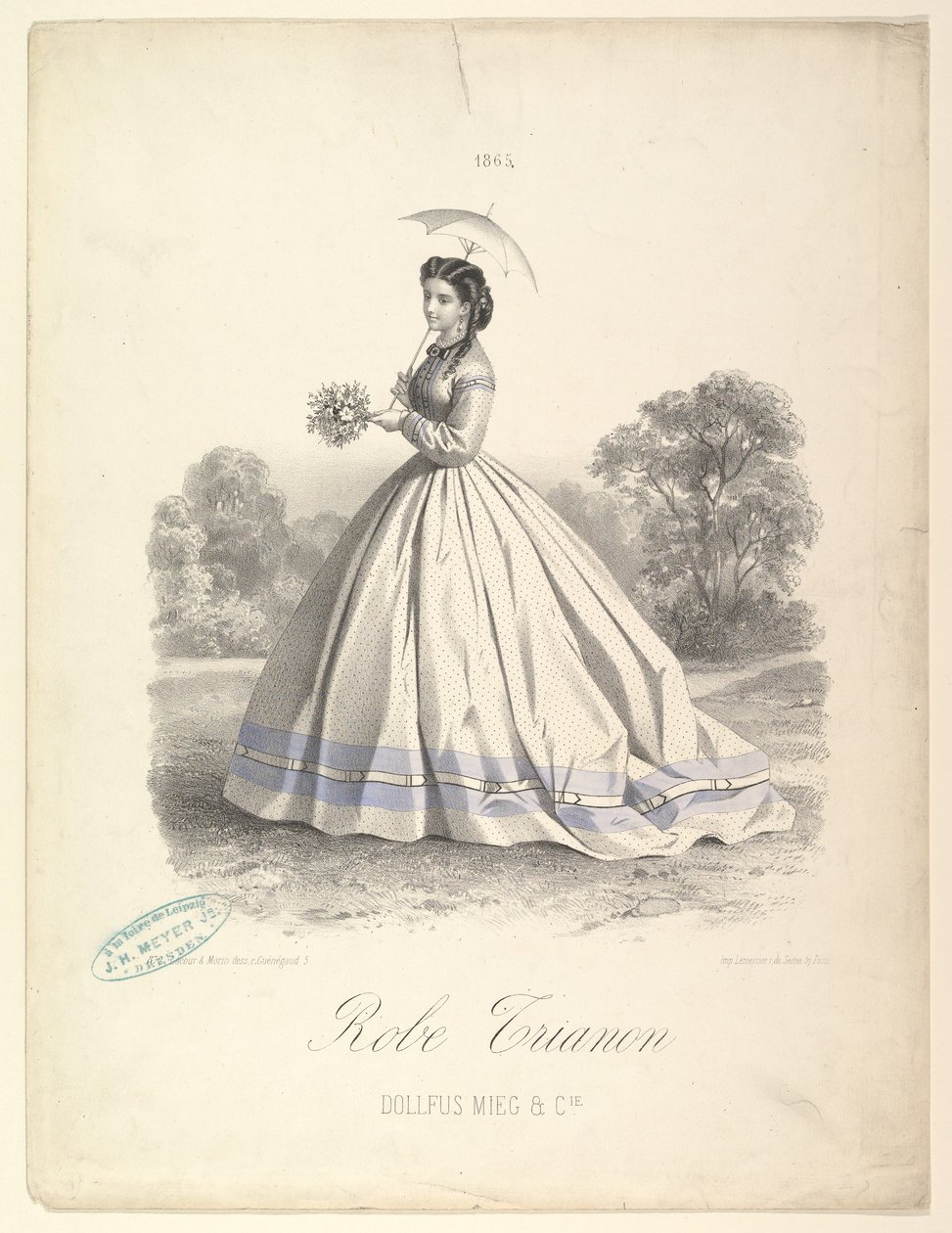 Robe Trianon, Dollfus Mieg & Cie, 1865. af Lemercier et Compagnie