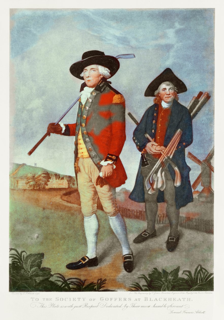 Til The Society of Goffers at Blackheath, graveret af V. Green af Lemuel Francis Abbott