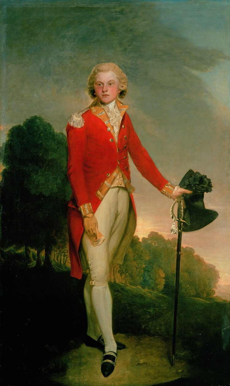 Portræt af Aubrey, jarl af Burford, iført uniformen af en kaptajn på 34. fod af Lemuel Francis Abbott