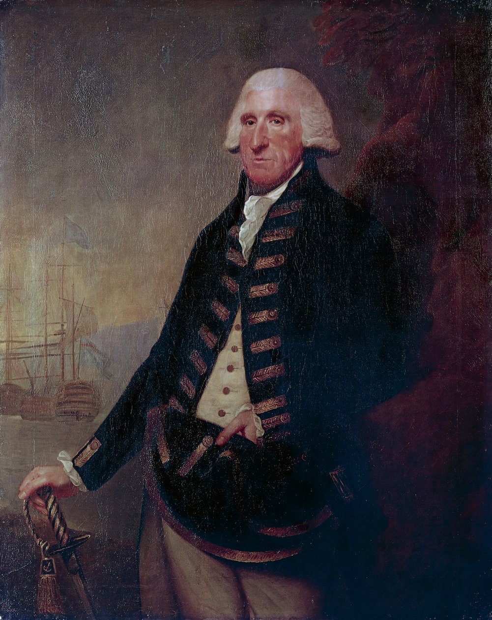 Muotokuva Sir Samuel Hoodista, varakreivi Hoodista (Butleigh af Lemuel Francis Abbott