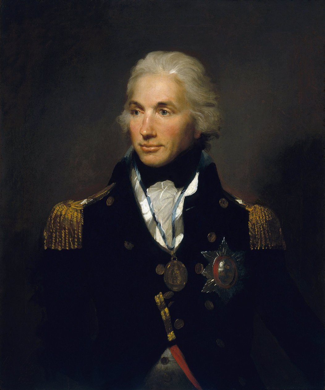 Portræt af viceadmiral Horatio Nelson (1758-1805), første vicekonge af Nelson. Olie på lærred af Lemuel Francis Abbott