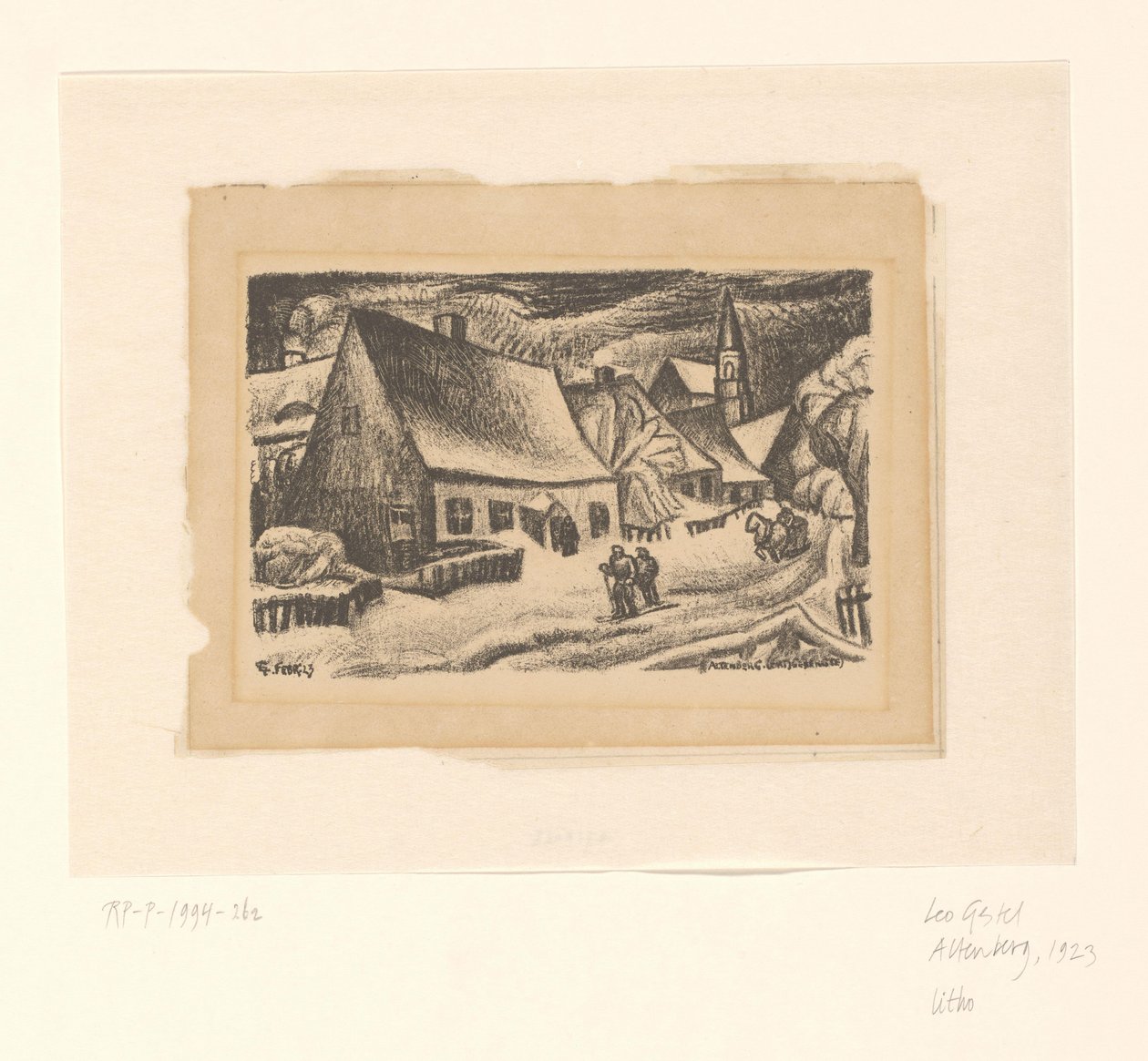 Altenberg (Ertsgebergte) (original titel på objektet) af Leo Gestel (signed by artist)