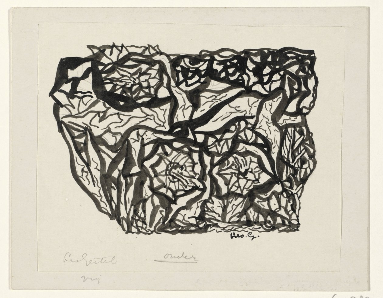 blomsterbusk af Leo Gestel (signed by artist)