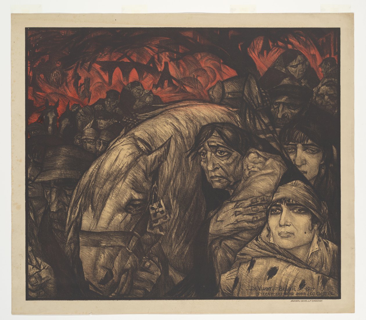 Flyveturen fra Belgien (original titel på objektet) af Leo Gestel (signed by artist)