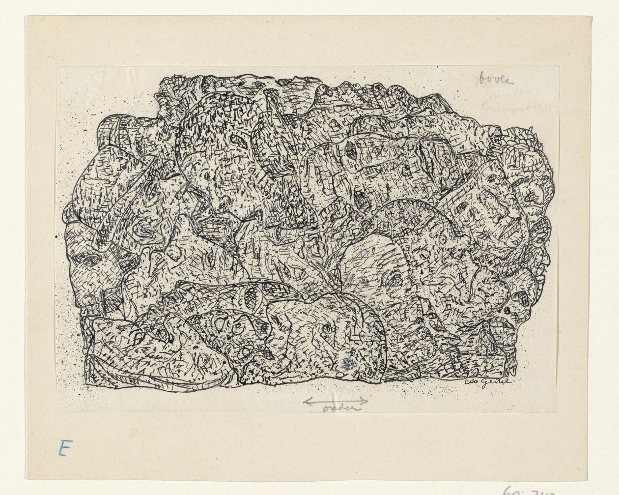hoveder af Leo Gestel (signed by artist)