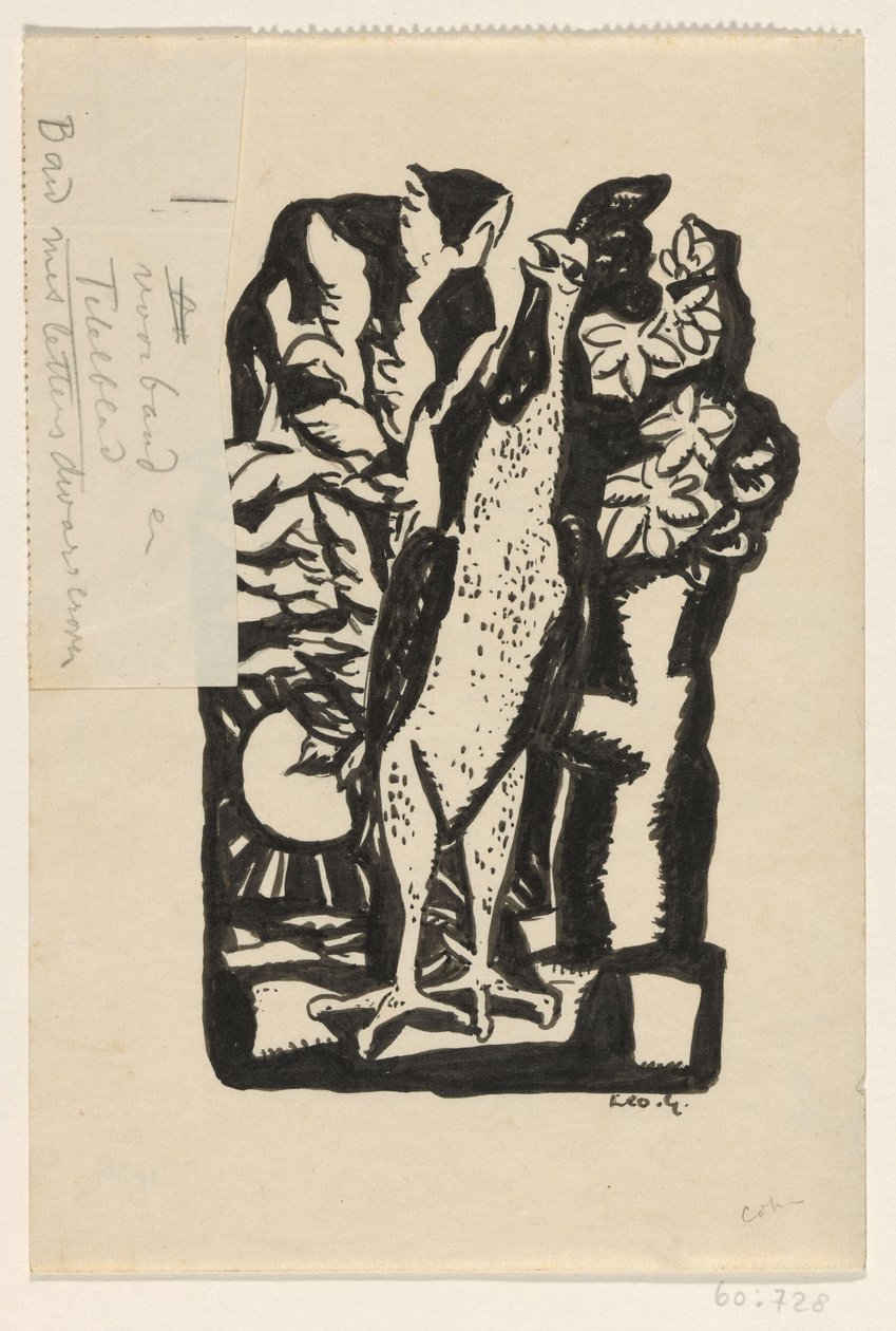 galende hane af Leo Gestel (signed by artist)
