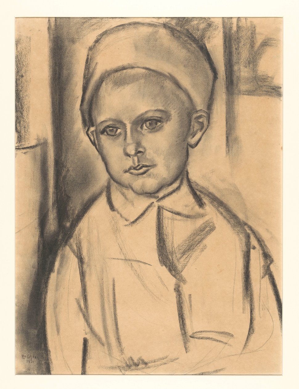 Portræt af en ukendt dreng af Leo Gestel (signed by artist)