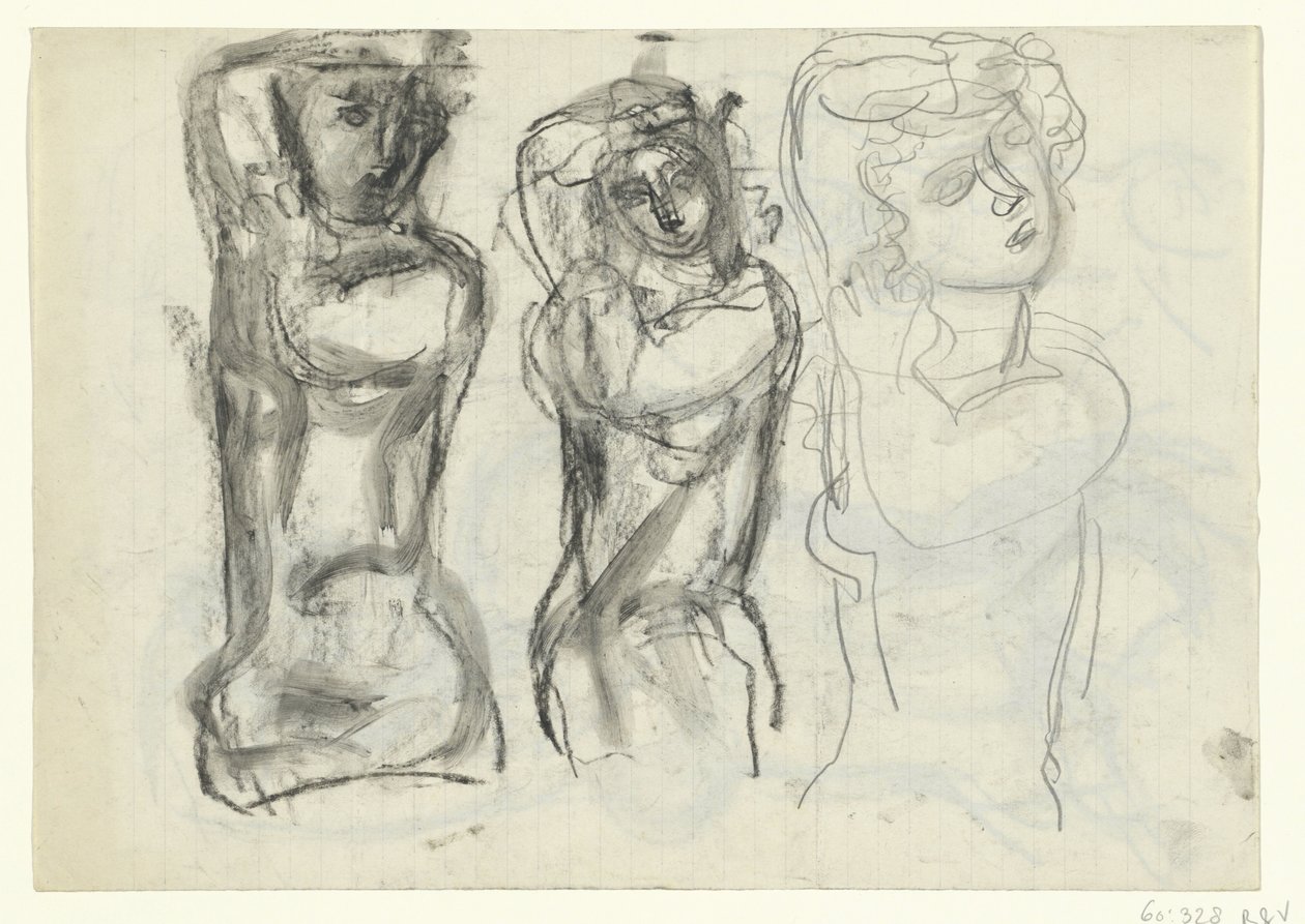 Tre nøgne kvinder af Leo Gestel