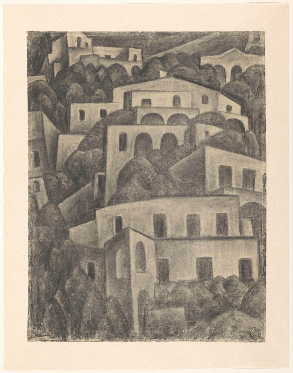 Udsigt over Positano af Leo Gestel