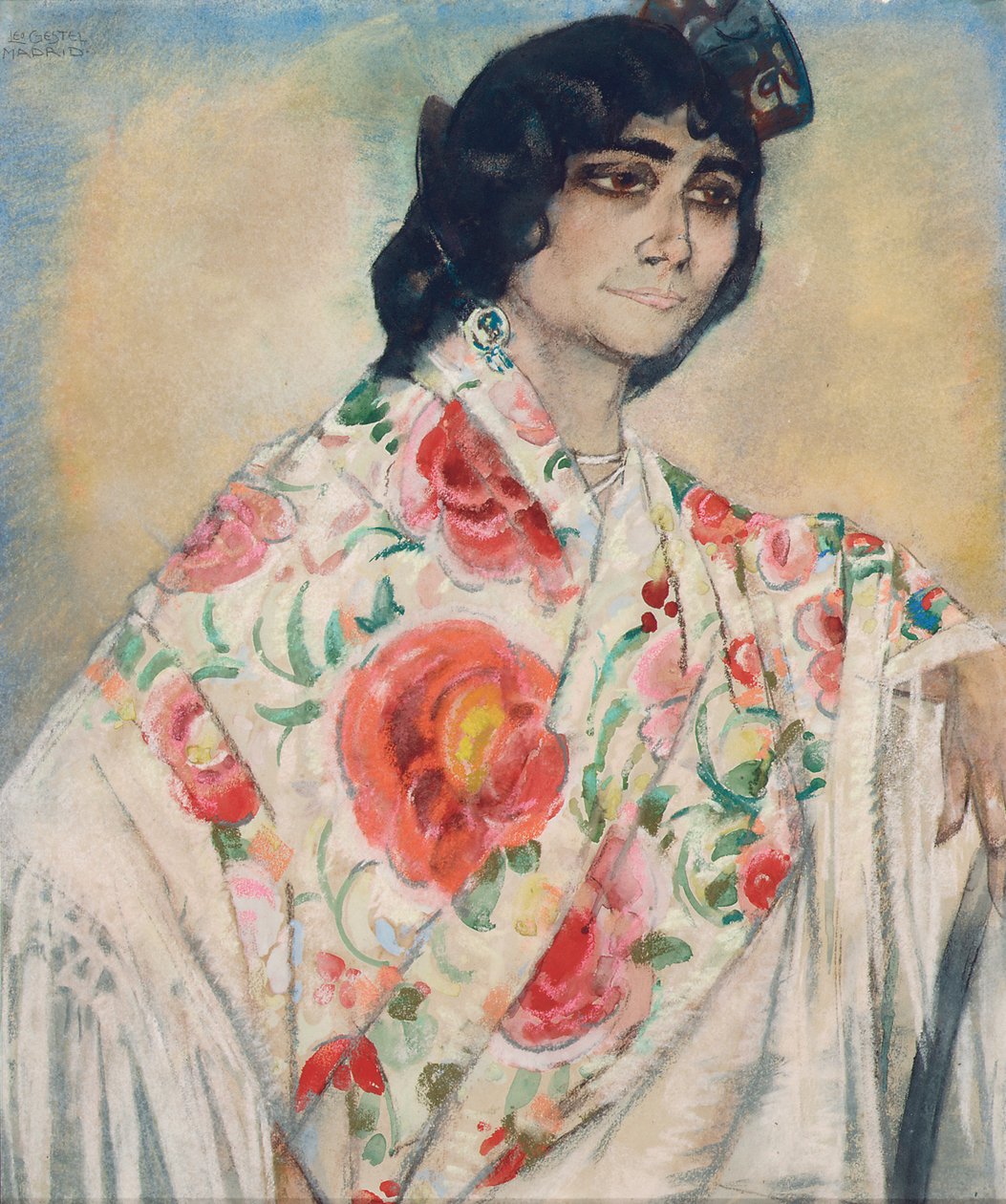 Gitana, ca. 1914 (pastel og akvarel på papir) af Leo Gestel