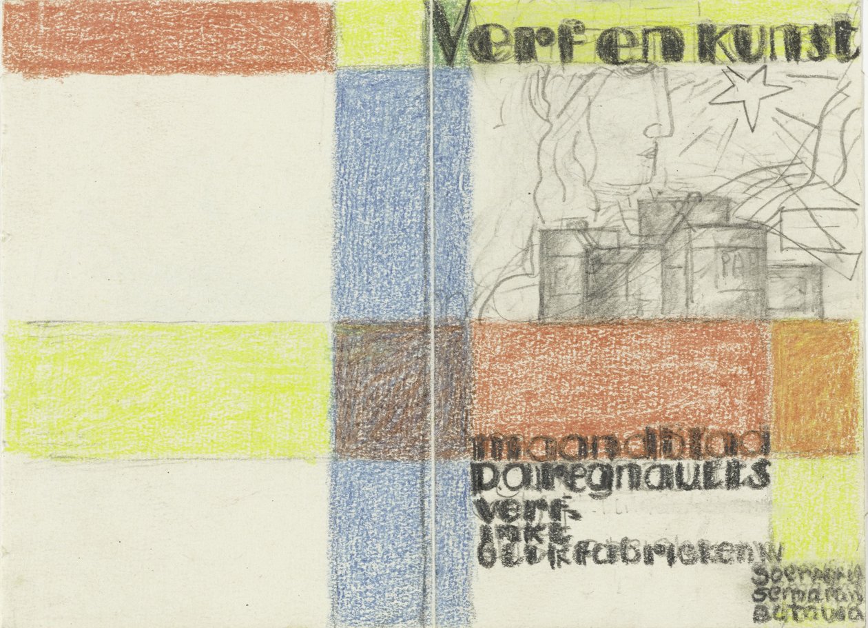 Maandblad Verf en Kunst van P.A. Regnault (Entwurf in Farbe) af Leo Gestel