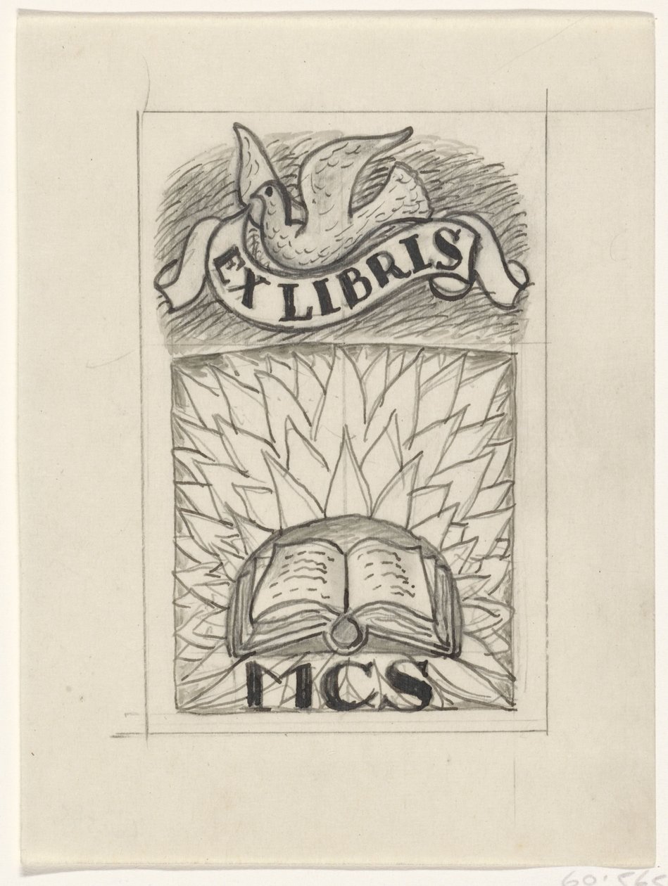 Design til et ex-libris af MCS af Leo Gestel