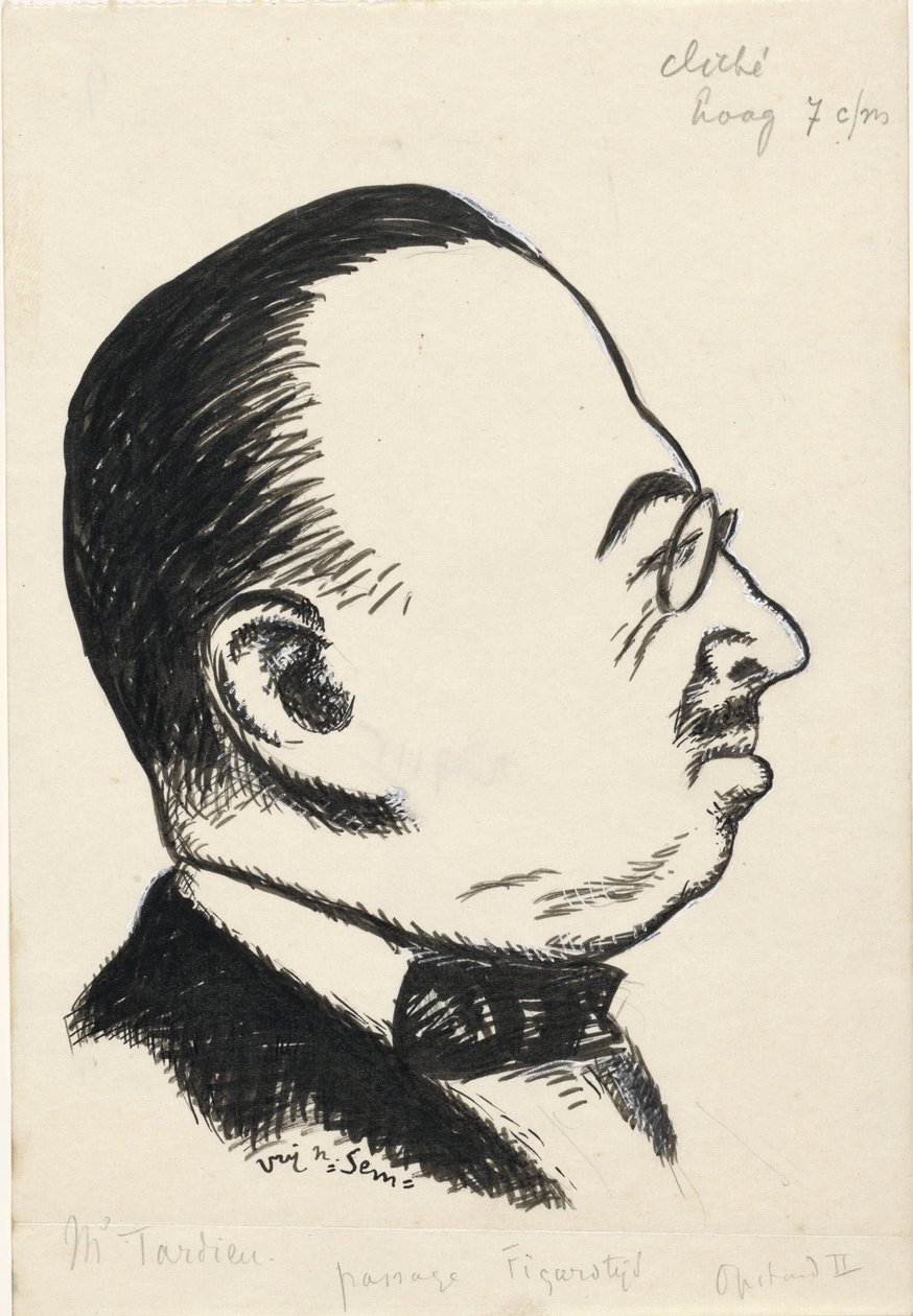 Portret af André Tardieu af Leo Gestel