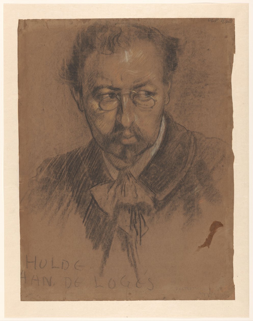 Portræt af Leendert Adriaan Schilt af Leo Gestel