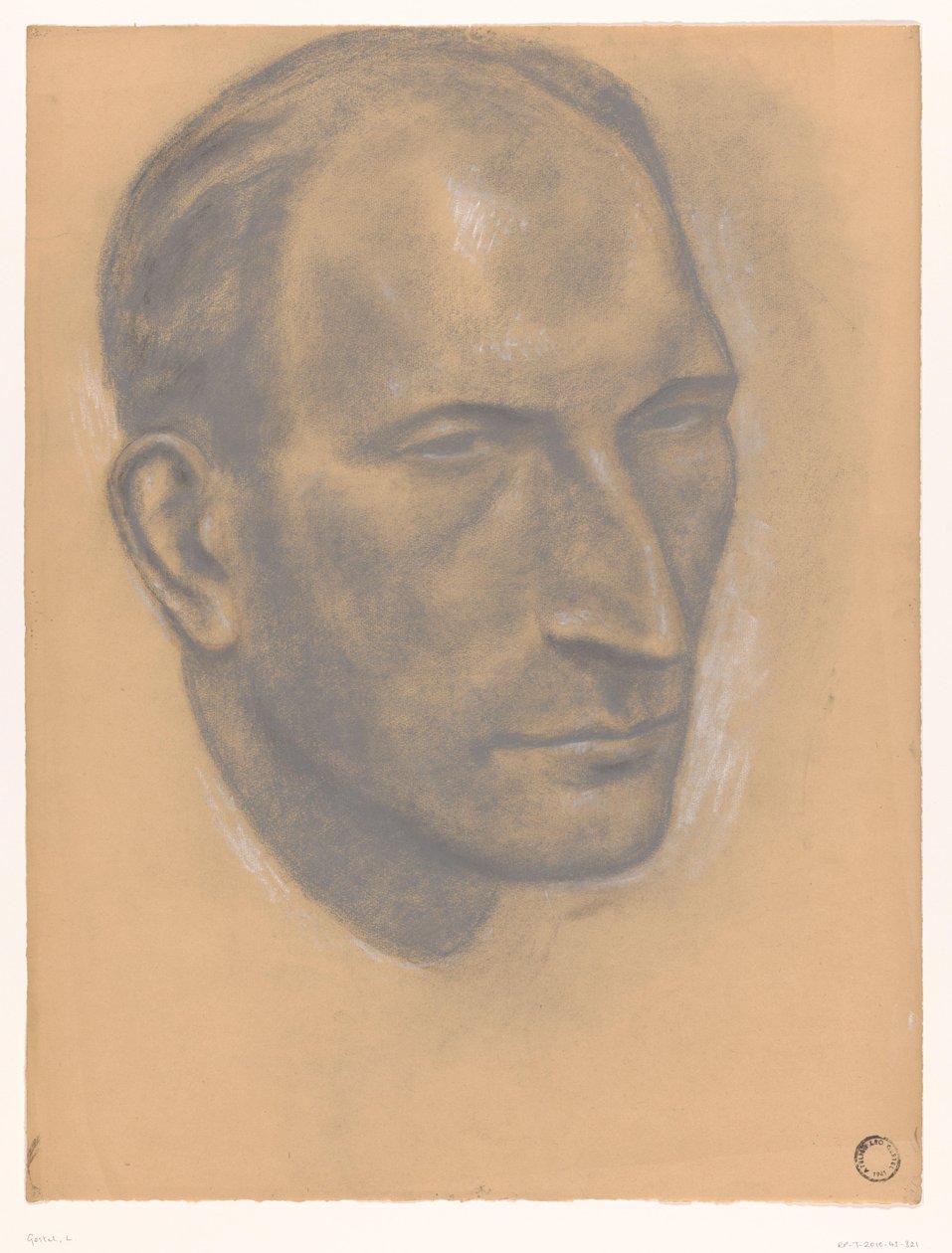Portræt af en ukendt mand af Leo Gestel
