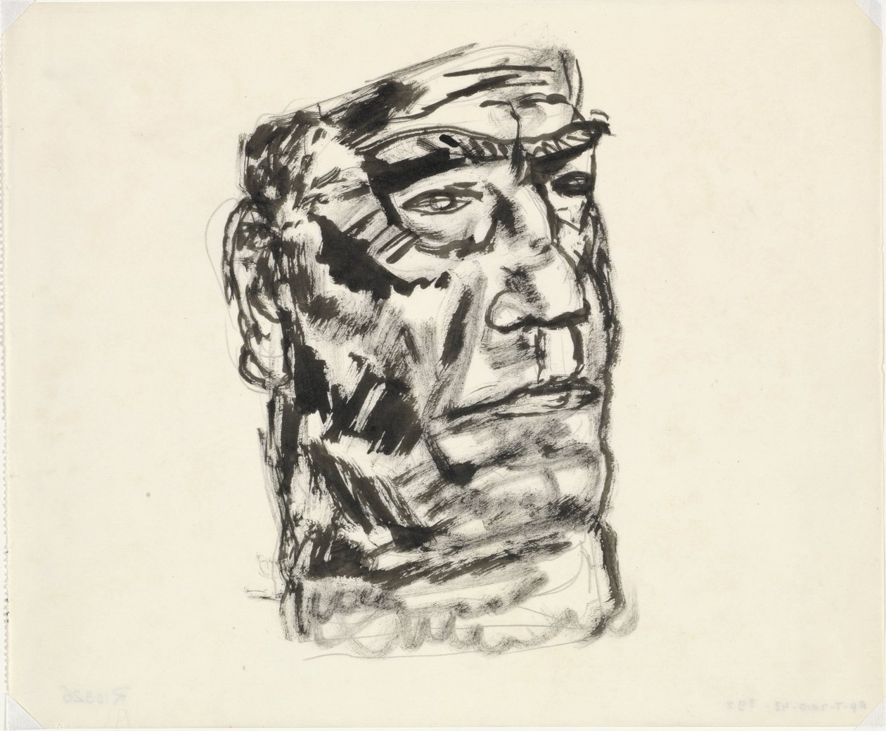 Portræt af mand Uden titel af Leo Gestel