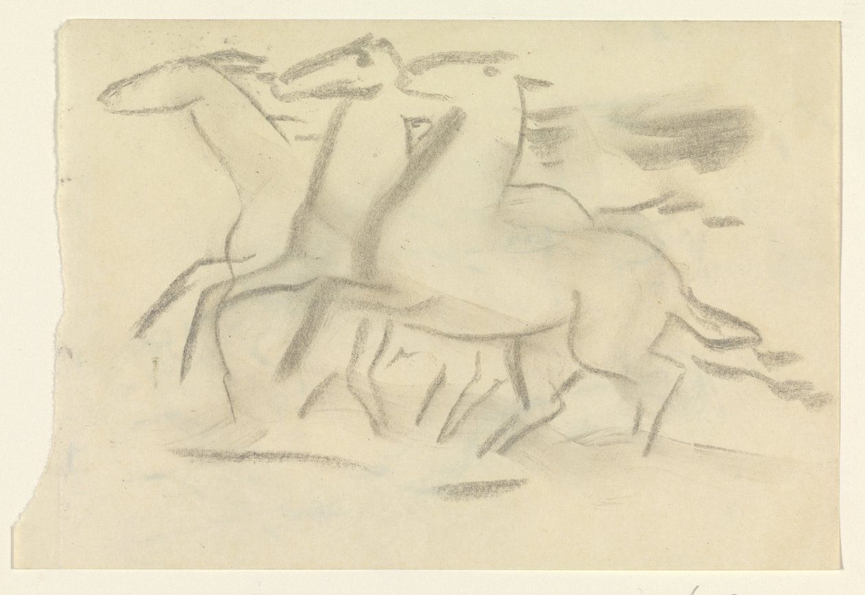 Løbende heste af Leo Gestel